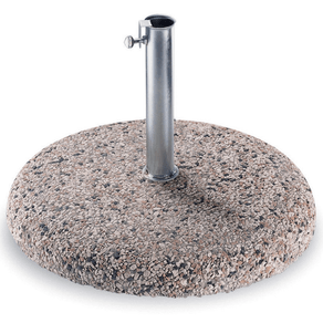 Image of Base ombrellone in cemento 50kg con palo in acciaio, supporto ombrellone palo centrale Tomaino