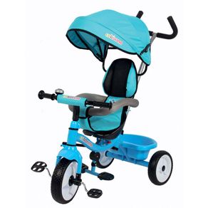 Image of Triciclo a Spinta Seggiolino Reversibile per Bambini Miller Colibrino Azzurro