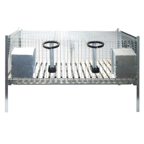 Image of Recinto conigli gabbia box doppie in lamiera zincata pareti in rete 220015