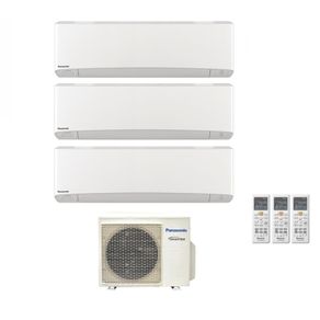 Image of Climatizzatore Condizionatore Panasonic Trial Split Inverter Serie Etherea White 9+9+9 con CU-3Z68TBE R-32 Wi-Fi Integrato 9000+9000+9000 Bianco