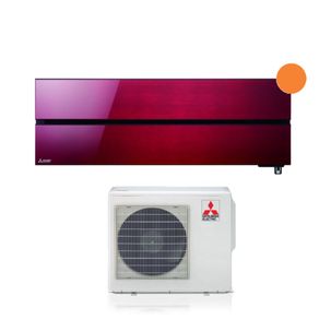 Image of Climatizzatore Condizionatore Mitsubishi Electric Inverter serie Kirigamine Style 9000 Btu MSZ-LN25VGR Ruby Red R-32 Wi-Fi Integrato Classe A+++ Rosso