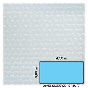 Image of Copertura Isotermica a doppie bolle d'aria BUBBLE BUBBLE Trasparente gi&agrave; realizzata per piscine rettangolari 4,30 x 3,00 m - Usata