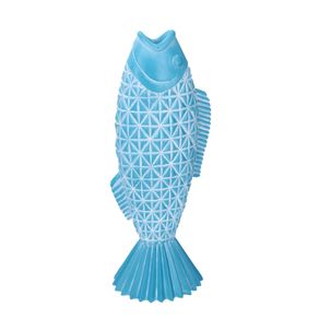 Image of Vaso resina mare pesce azzurro cm14x11,3h36,5