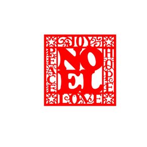 Image of Decorazione in Metallo Noel 4, Rosso, Metallo, L61xP1,5xA60 cm, EPIKASA