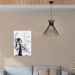 Image of Lampada a Sospensione Brush1, Nero, Metallo, L36xP36xA80 cm, EPIKASA