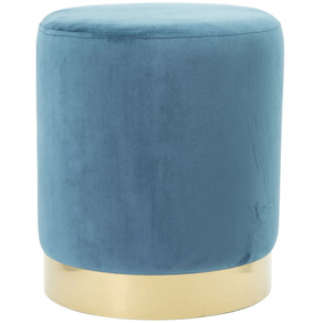 Image of Pouf In Velluto Blue Ada 35Xh40 Kai