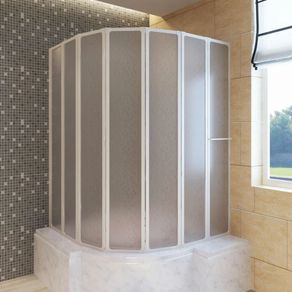 Image of 7 Pannelli pieghevoli con porta-asciugamano 140 x 168 cm doccia bagno