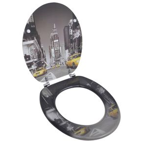 Image of Coperchio da Toilette in MDF con Modello New York