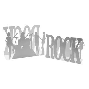 Image of Set 2 Portariviste in metallo rock bianco