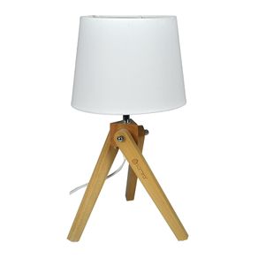 Image of Lampada da tavolo con treppiede in legno, Abat jour mod. Aisha TL25AIPL