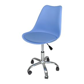 Image of Sedia da ufficio girevole, sedia da scrivania azzurra con rotelle mod. SALLY SU18SAPM