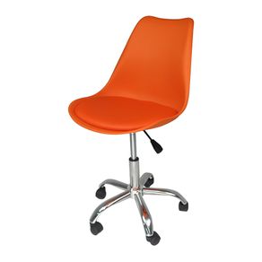 Image of Sedia da ufficio girevole, sedia da scrivania arancione con rotelle mod. SALLY SU06SAPM