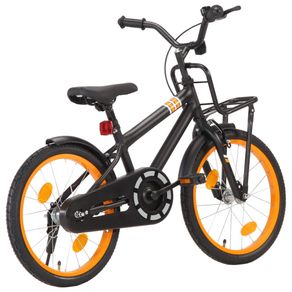 Image of Bici per Bambini con Trasportino Frontale 18'' Nero e Arancione