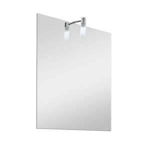 Image of Specchio bagno con luce 50x60 cm con luce a LED in vetro satinato