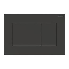 Image of Placca di comando Geberit Sigma30 nero opaco con inserto nero lucido