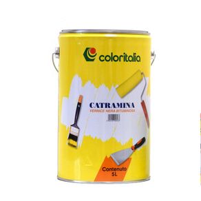 Image of Catramina-Vernice Nera Bituminosa 905 Ideale Come Protettivo Per Strutture Metalliche, Legno E Cemento 0,75 Lt-Coloritalia