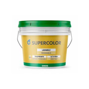 Image of Supercolor-Pittura Acrilica Superlavabile E Traspirabile Ideale In Ogni Ambiente Di Casa E Lavoro-1 Litro-Oikos