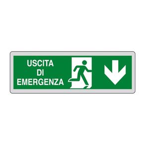 Image of Targhetta Segnaletica 'Uscita Di Emergenza' Adesiva 15X5Cm-Etichette Per Locali Pubblici-15909000-D&B Verona