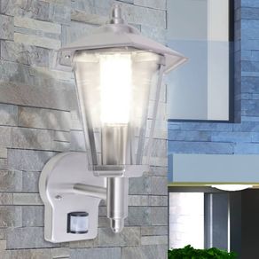 Image of Lampada da parete per esterno con sensore in acciaio inox 42223
