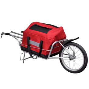 Image of Rimorchio bicicletta con una ruota e borsa 90621