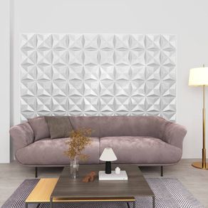 Image of Pannelli Murali 3D 24 pz 50x50 cm Origami Bianco 6 m² 150913