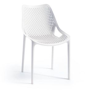 Image of Sedia polipropilene bianca Bilros - Sedia Bilros set 4 sedie in polipropilene colore bianco