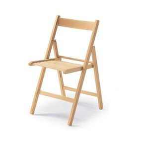 Image of Sedia pieghevole 4 pezzi in legno Penelope colore naturale - Penelope set 4 sedie pieghevoli in legno naturale