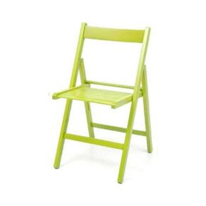Image of Sedia pieghevole 4 Pezzi in legno Penelope verde - Penelope set 4 sedie pieghevoli in legno colore verde