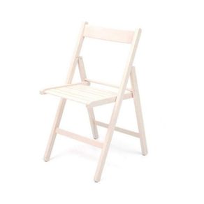 Image of Sedia pieghevole 4 pezzi in legno Penelope colore bianco - Penelope set 4 sedie pieghevoli in legno colore bianca