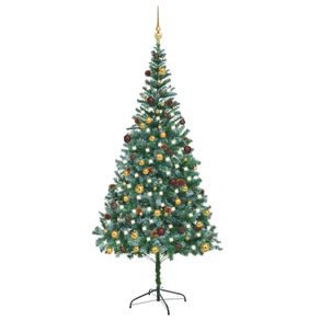 Image of Albero di Natale Artificiale con Set Palline LED e Pigne 210 cm 3077529