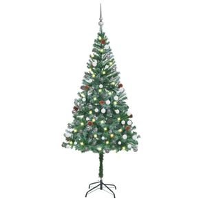 Image of Albero di Natale Artificiale con Set Palline LED e Pigne 180 cm 3077700
