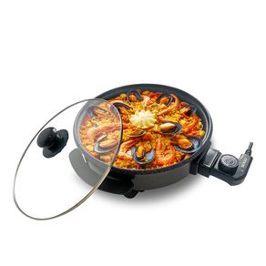 Image of Pentola / padella elettrica 1500W 32cm per pizza e paella con coperchio Sogo