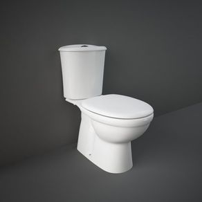 Image of Vaso WC Monoblocco a Pavimento Rak Karla in Ceramica con Scarico a Terra Nessun Accessorio,Nessun Accessorio