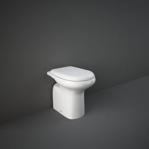 Image of Vaso WC a Pavimento Rak Orient In Ceramica con Scarico a Terra Sedile con Coperchio Rak Orient Originale