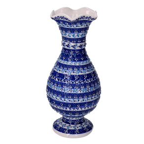 Image of Vaso ceramica blu cm ø14h30