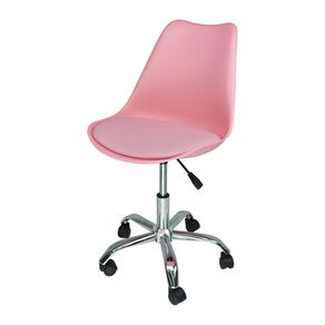 Image of Sedia da ufficio girevole, sedia da scrivania rosa con rotelle SALLY SU19SAPM