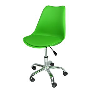Image of Sedia da ufficio girevole, sedia da scrivania verde con rotelle SALLY SU14SAPM