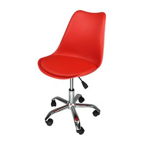 Image of Sedia da ufficio girevole, sedia da scrivania rossa con rotelle SALLY SU02SAPM