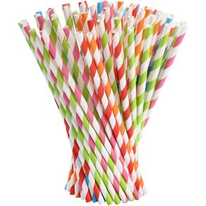 Image of 25 pcs Cannucce di Carta Colorate per Feste e Compleanni, Eco-Friendly e Biodegradabili, Colori Assortiti