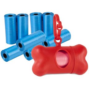 Image of Dispenser Colorati a Forma di Osso Porta Sacchetti per Cani Con 15 Sacchetti Inclusi