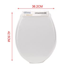 Image of Sedile WC Copriwater Universale In Legno Forma O 18'' 425X362mm Distanza Fori 135-185mm