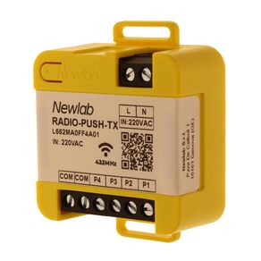 Image of RADIO-PUSH-TX Trasmettitore RF Per Led Dimmer Radio Frequenza Comando Fino a 4 Pulsante di Qualsiasi Serie Civile