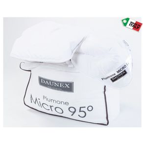Image of Piumino Daunex Microfibra lavabile 95 gradi Piumone Bianco piazza e mezza Una Piazza e Mezza