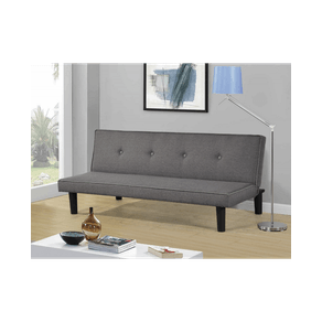 Image of Divano tre posti moderno, reclinabile a letto, lino grigio 166cm Sicorage Elian