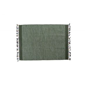 Image of Tappeto moderno dallas stile kilim 100 cotone colore verde misure 200 x 140 cm - Tappeto moderno Dallas, stile kilim, 100 % cotone, colore verde, Misure 200 x 140 cm
