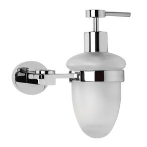Image of Dispenser con beccuccio per sapone da bagno a parete margherita in ottone cromato *** confezione 1