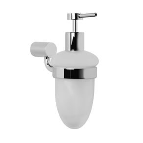 Image of Dispenser per sapone da bagno a parete magnolia ottone cromato accessori alta qualità confezione 1 - Dispenser per sapone da bagno a parete magnolia ottone cromato accessori alta qualità *** confezione 1
