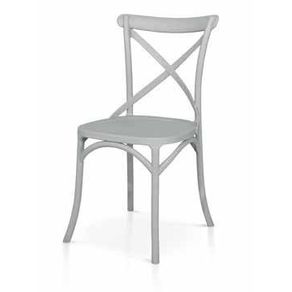 Image of Set 02 sedie sagomata in polipropilene colore grigio misura l.49 x 55 h.89