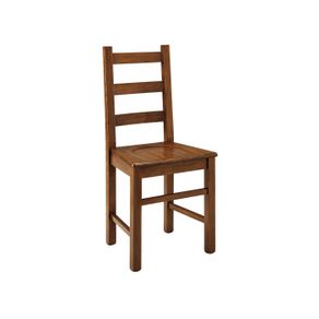 Image of Set 2 sedie rustica in legno di faggio tinta noce seduta legno