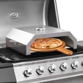 Image of Forno Pizza con Piastra Ceramica per Barbecue a Gas e Carbone 47395